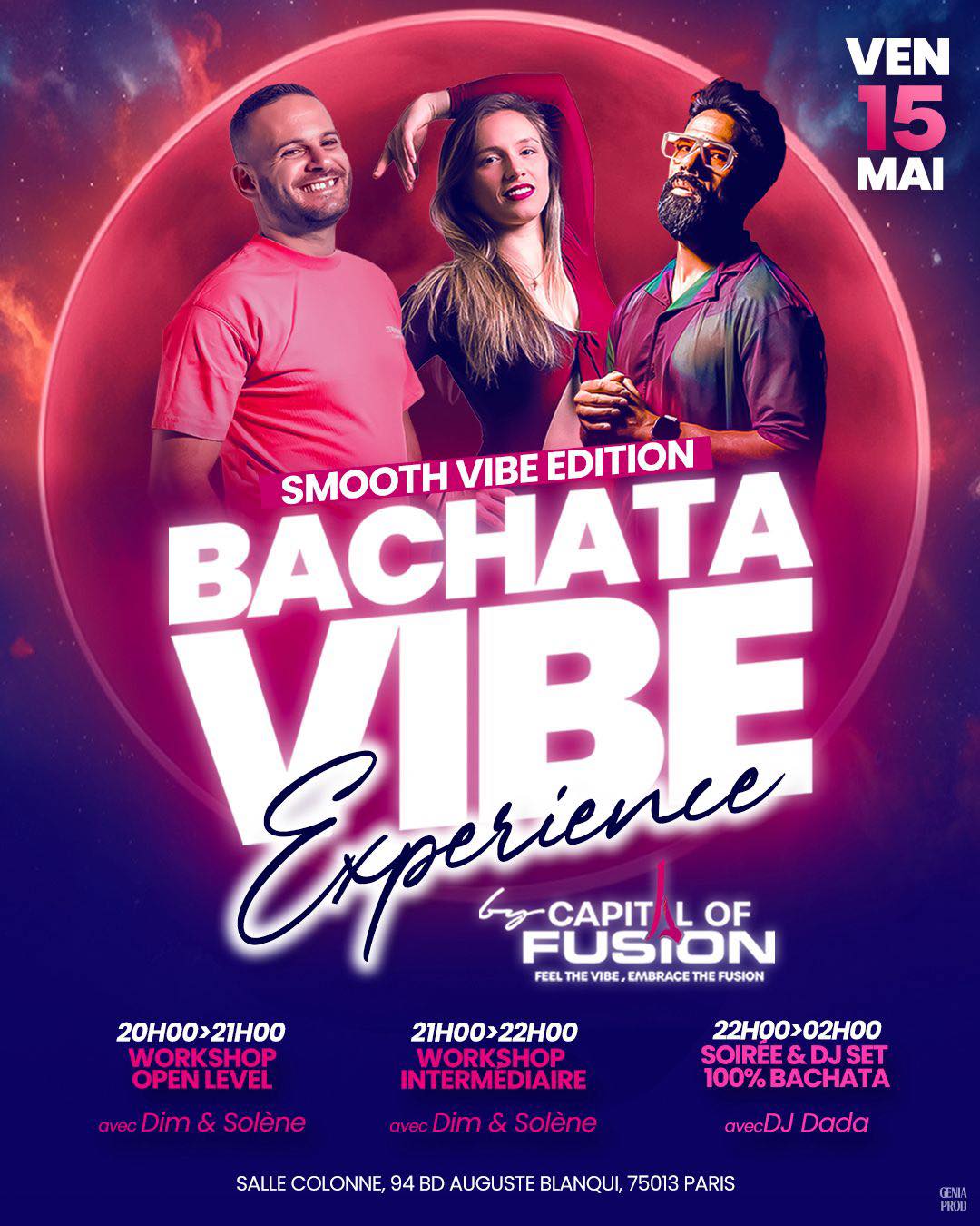 Flyer Bachata Vibe Smooth Vibe Edition — soirée bachata vendredi Paris